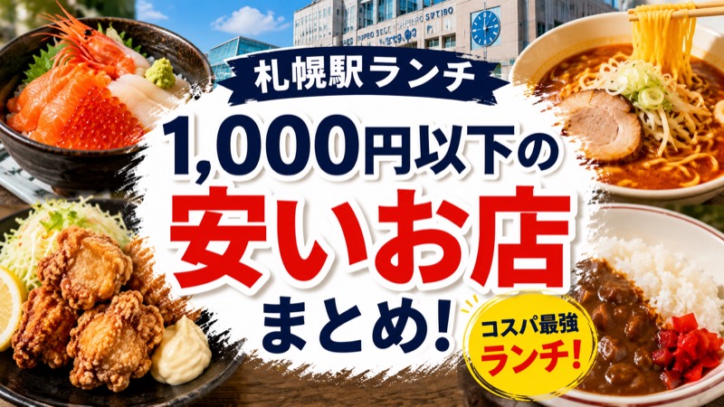 札幌駅ランチ安い店おすすめ20選｜1,000円以下で食べられるジャンル別まとめ