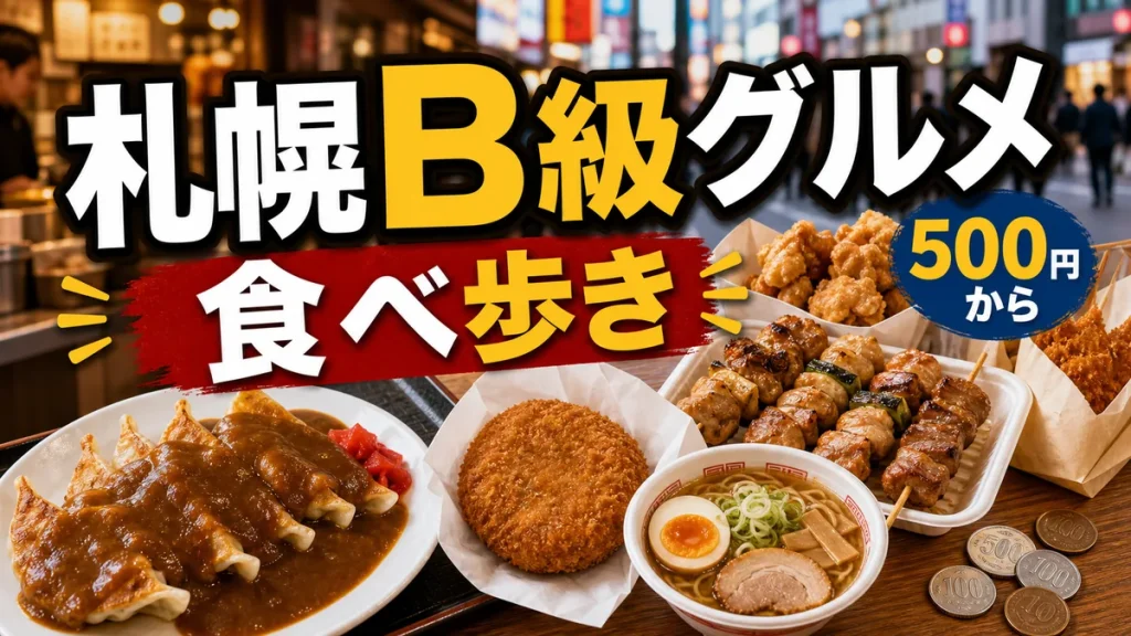 札幌B級グルメおすすめ店を地元民が厳選｜500円から食べられる5軒と食べ歩きルートのアイキャッチ画像