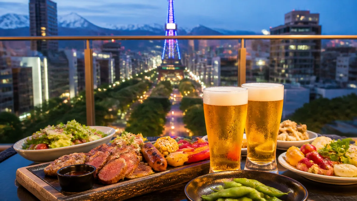 夜景もごちそう、ホテル・屋上のビアガーデンという選択肢の解説画像