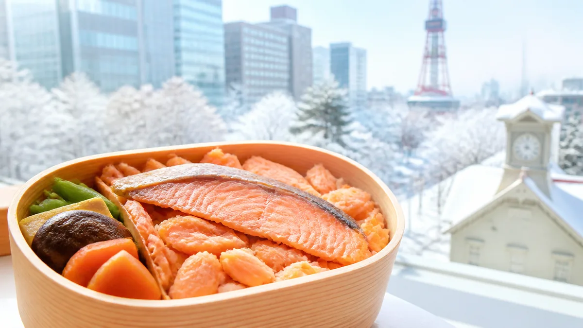 大正12年から続く看板「石狩鮭めし」を知っていますか？の解説画像
