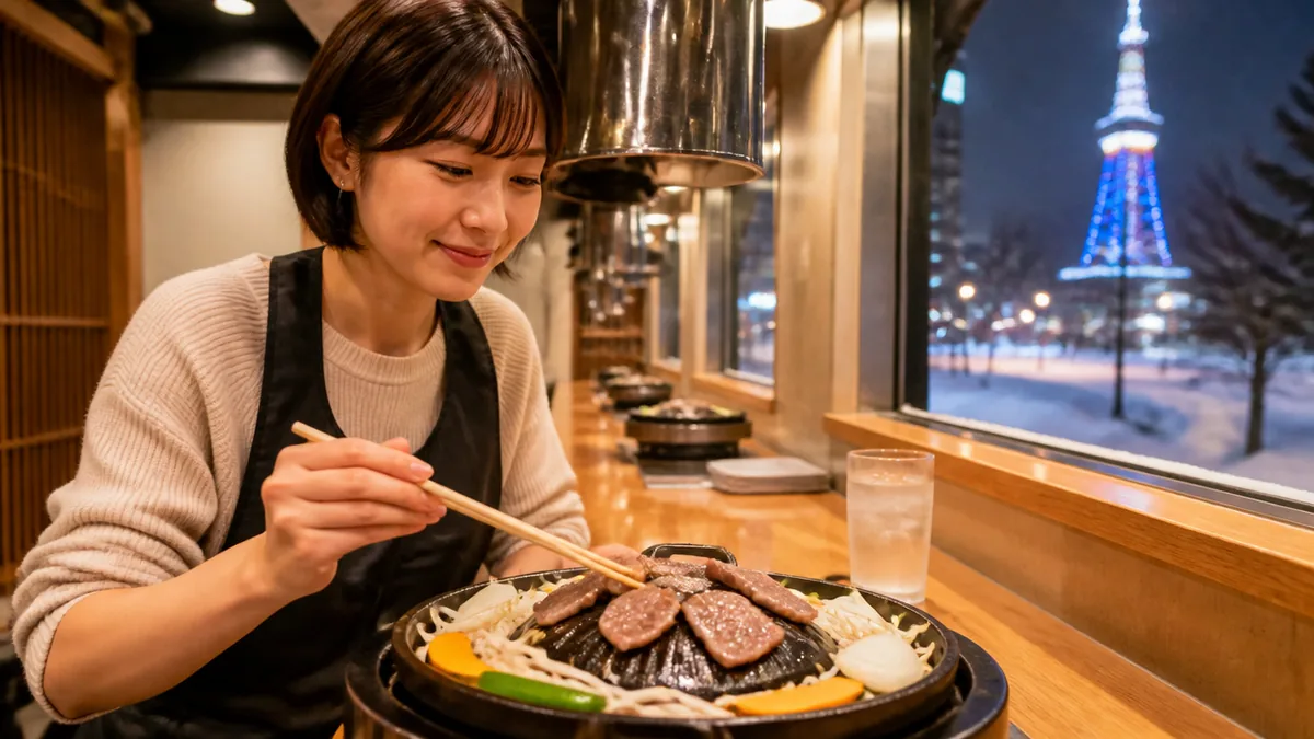 すすきのでジンギスカンを一人で楽しむなら「カウンター席」がある店を選ぶのが正解の解説画像