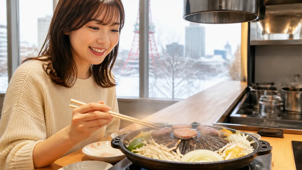 ジンギスカン一人におすすめ|ひげのうしはおしゃれカウンターで女性も安心の解説画像