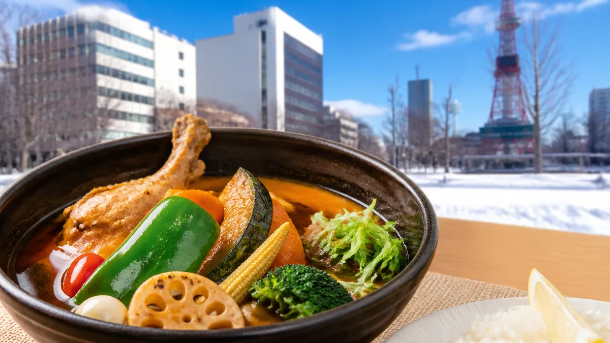 札幌駅から徒歩10分圏内｜少し歩いても食べに行く価値ありのスープカレー名店の解説画像