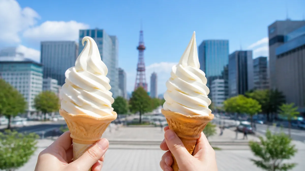 札幌駅すぐで食べられる濃厚ソフト|よつ葉と雪印パーラーの解説画像