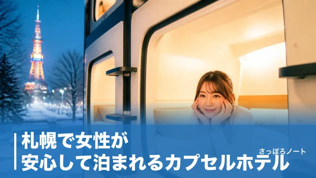 札幌で女性が安心して泊まれるカプセルホテル｜女性専用フロア&大浴場の5軒を地元目線で比較のアイキャッチ画像