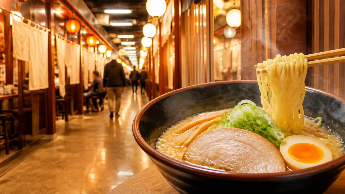 新千歳空港ラーメン道場とは？3階に10店舗が並ぶ北海道最大級のラーメン横丁の解説画像