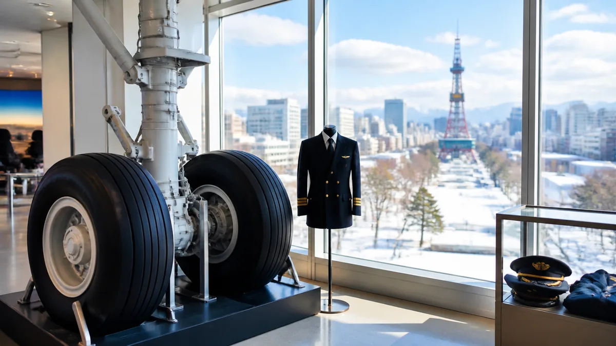 新千歳空港の大空ミュージアムってどんな場所?3階にある入場無料の航空展示の解説画像