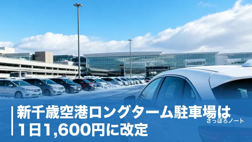 新千歳空港ロングターム駐車場は1日1,600円に改定｜3,600台の実力と民間4社を比較のアイキャッチ画像