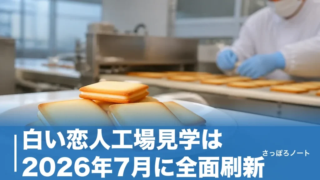 白い恋人工場見学は2026年7月に全面刷新｜入館料1,200円の新エリアと混雑回避のコツのアイキャッチ画像