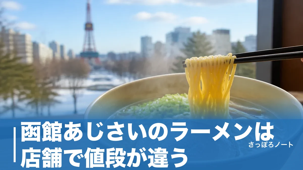 函館あじさいのラーメンは店舗で値段が違う|塩拉麺の実力と全6店舗の選び方を地元目線で解説のアイキャッチ画像