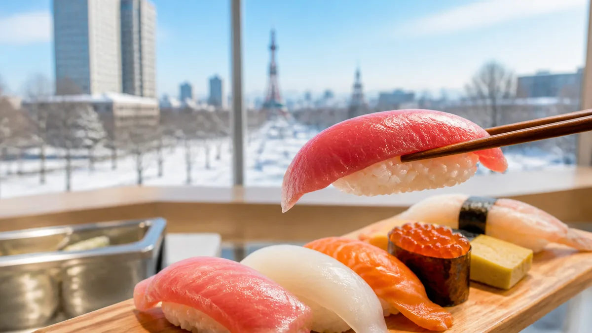 千歳空港の立ち食い寿司は2店舗だけ|1貫から頼める2階の穴場と搭乗直前の締め方のアイキャッチ画像