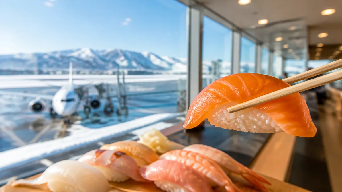 北の味覚 すず花 ゲート店は搭乗口の目の前で締められるの解説画像