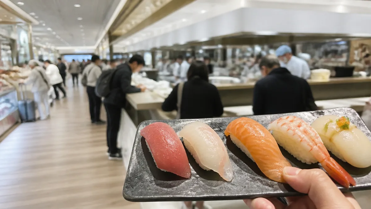 新千歳空港の57番寿司はフロアマップに載っていない立ち食い店の解説画像