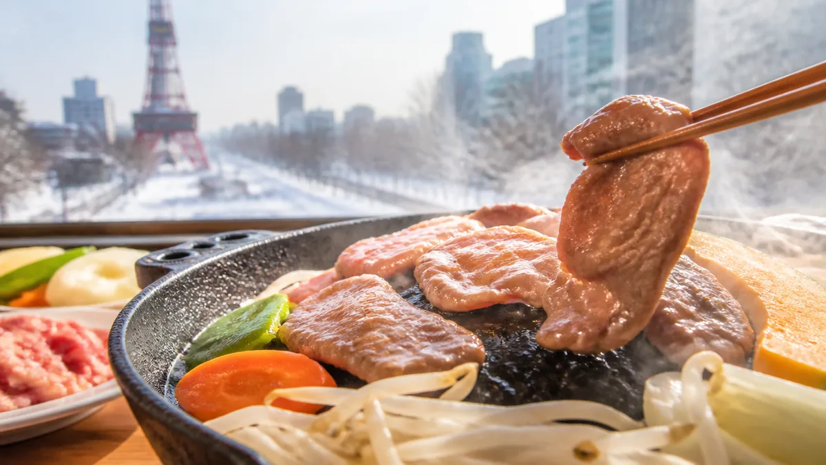 札幌のビール園の食べ放題は料金3,300円からが入口の解説画像